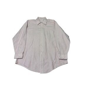 Vintage Brooks Brothers Makers Mens 16.5-33 Supima Cotton Striped Shirt Red USA